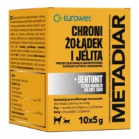 EUROWET Metadiar 10x5g wspiera prawidłowe funkcjonowanie nerek psów i kotów