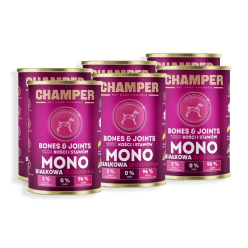 CHAMPER Bones&Joints Monobiałkowa Wołowina 6x400g