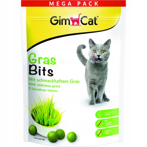 GIMCAT Gras Bits Tabs 425g przysmaki dla kota z trawą