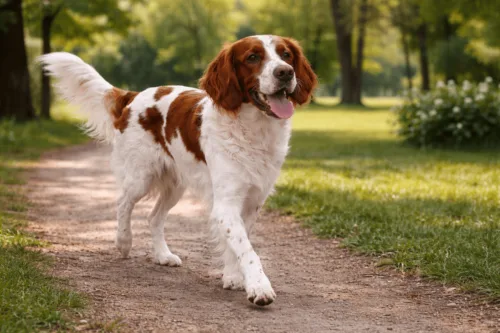 Seter irlandzki czerwono-biały