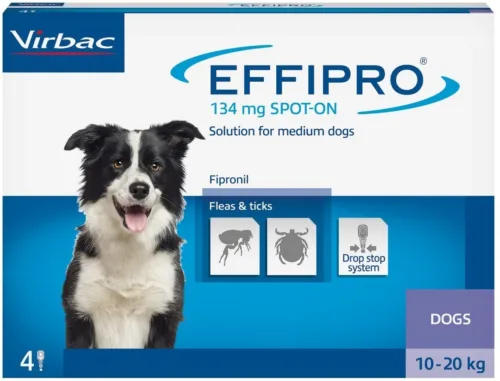 VIRBAC effipro M pies 1,34ml spot-on 10 - 20 kg 4 pipety