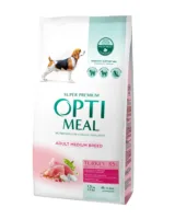 OptiMeal Premium Indyk M 1,5kg sucha karma dla ps贸w 艣rednich ras