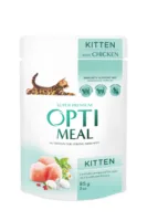 OptiMeal Premium Kurczak 85g mokra karma dla kociąt