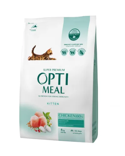 OptiMeal Premium Kurczak 4kg sucha karma dla kociąt