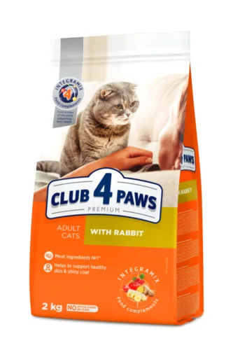 Club4Paws Premium Królik 2kg sucha karma dla kotów dorosłych
