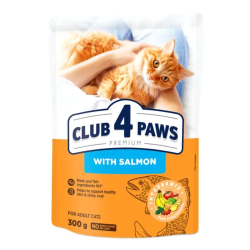 Club4Paws Premium Łosoś 300g sucha karma dla kotów dorosłych