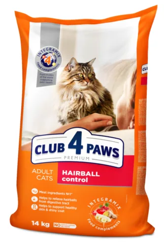 Club4Paws Premium Hairball Control Kurczak 14kg sucha karma dla kotów dorosłych