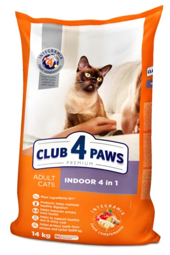 Club4Paws Premium Indoor 4 w 1 Kurczak 14kg sucha karma dla kotów dorosłych