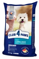 Club4Paws Premium Jagni臋cina i ry偶 S 14kg sucha karma dla ps贸w doros艂ych ras ma艂ych