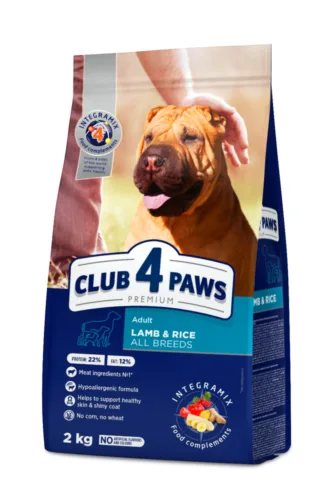 Club4Paws Premium Jagnięcina i ryż 2kg sucha karma dla psów dorosłych