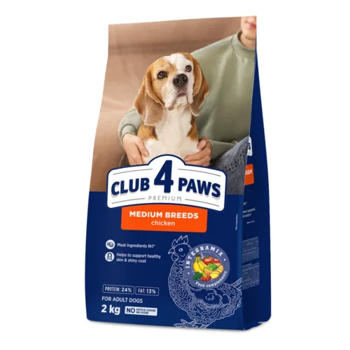 Club4Paws Premium Kurczak i ryż M 2kg sucha karma dla psów średnich ras