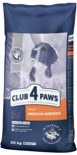 Club4Paws Premium Kurczak i ryż M 20kg sucha karma dla psów średnich ras