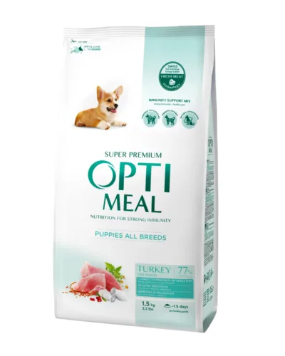 OptiMeal Premium Indyk 1,5kg sucha karma dla szczeniąt