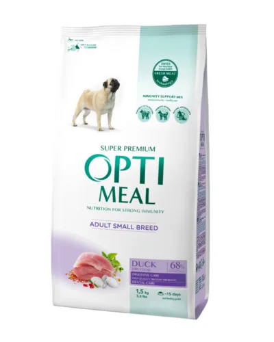 OptiMeal Premium Kaczka S 1,5kg sucha karma dla psów małych ras