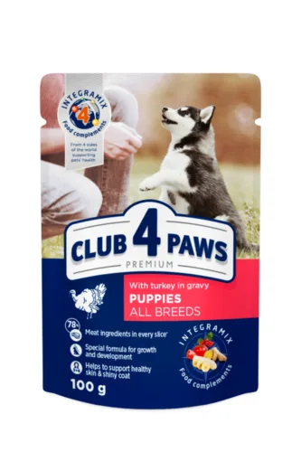 Club4Paws Premium Indyk w sosie 100g mokra karma dla szczeniąt