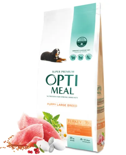 OptiMeal Premium Indyk L 20kg sucha karma dla psów dużych ras