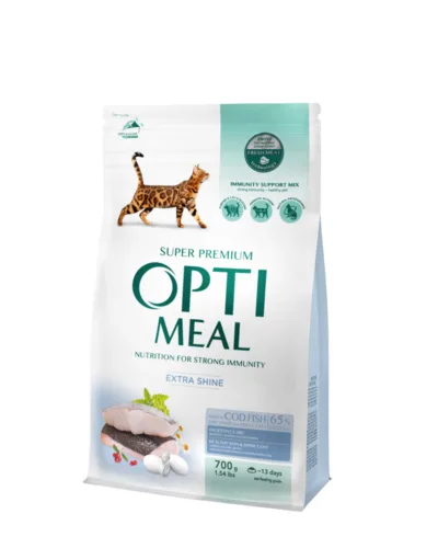 OptiMeal Premium Dorsz 700g sucha karma dla kotów dorosłych