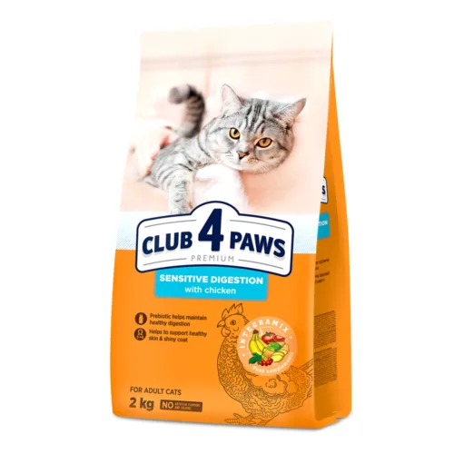 Club4Paws Premium Sensitive digestion Kurczak 2kg sucha karma dla kotów dorosłych
