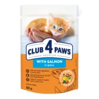 Club4Paws Premium z 艂ososiem w sosie 80g mokra karma dla koci膮t