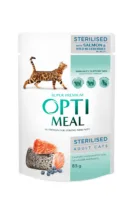 OptiMeal Sterilised Łosoś i borówki 85g mokra karma dla kotów