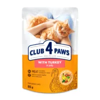 Club4Paws Premium z indykiem w galaretce 85g mokra karma dla kot贸w doros艂ych