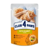 Club4Paws Premium z kr贸likiem w galaretce 85g mokra karma dla kot贸w doros艂ych