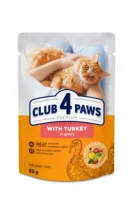 Club4Paws Premium z indykiem w sosie 85g mokra karma dla kotów dorosłych