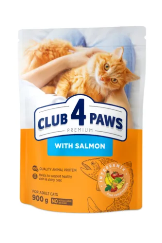 Club4Paws Premium Łosoś 900g sucha karma dla kotów dorosłych
