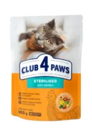 Club4Paws Premium Sterilised Kaczka z warzywami 900g sucha karma dla kot贸w sterylizowanych