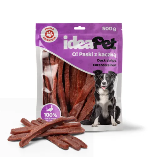 ideaPet Paski z kaczką 500g