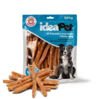 ideaPet Paluszki z łososiem i białą rybą 500g