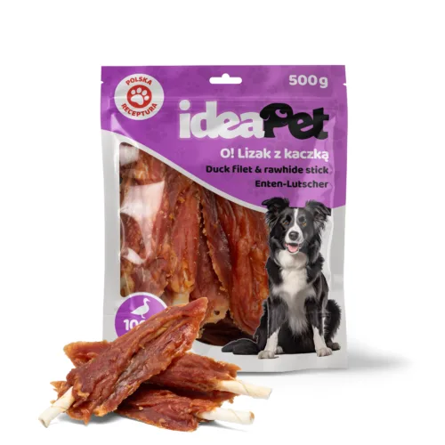 ideaPet Lizak z kaczką 500g