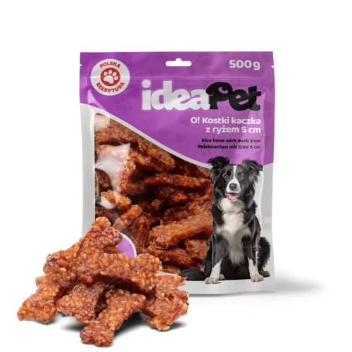 ideaPet Kostki kaczka z ryżem 5cm 500g