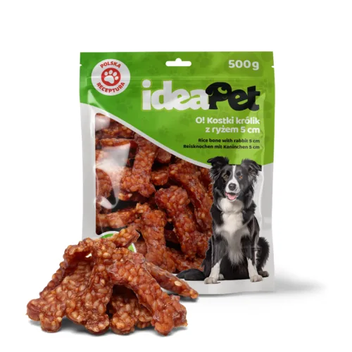 ideaPet Kostki królik z ryżem 5cm 500g