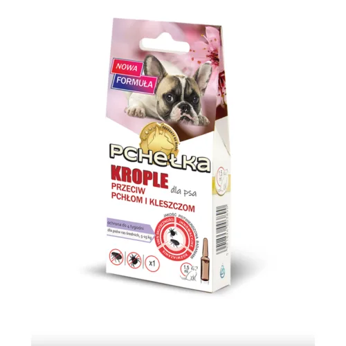 Pchełka Krople przeciw pchłom kleszczom pies 1.5ml