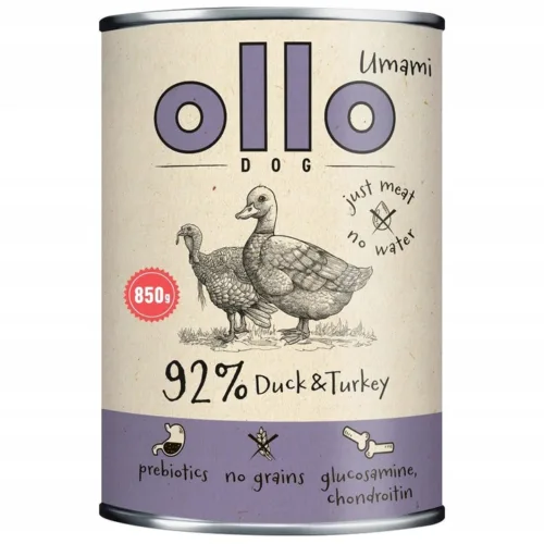 Ollo Umami Kaczka i Indyk 850g dla psów z wrażliwym przewodem pokarmowym