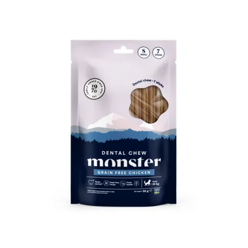 Monster Dog Dental Chew Chicken S (7 szt.) 56g gryzak dentystyczny dla psów małych ras