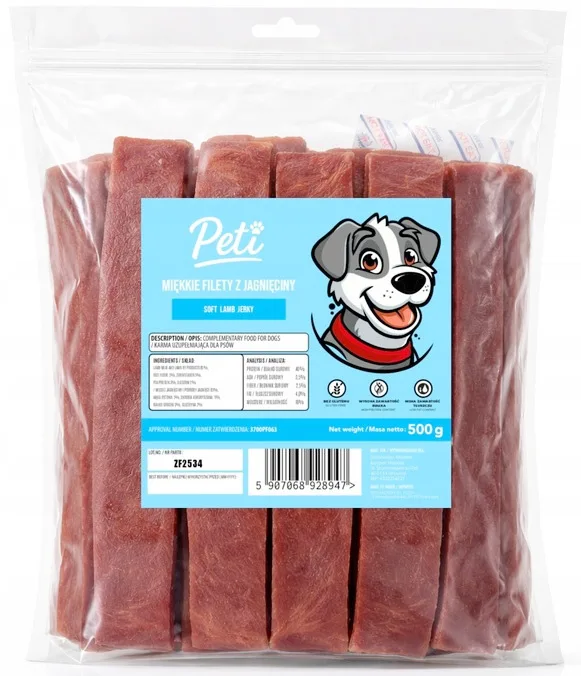 Petifood Filet z jagnięciny 500g przysmak dla psa
