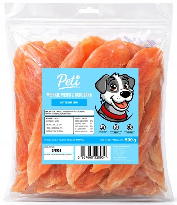 Petifood Miękkie piersi z kurczaka 500g przysmak dla psa