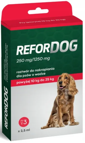 Refordog 250 mg/1250 mg krople dla psów o wadze >10–25 kg
