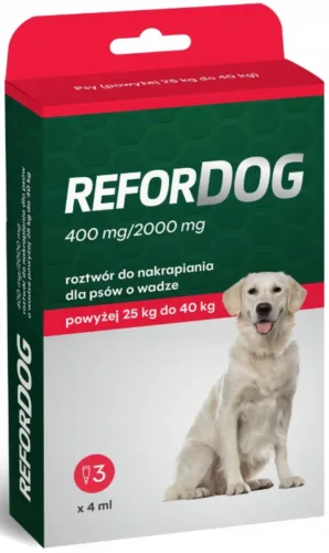 Refordog 400 mg/2000 mg krople dla psów o wadze >25–40 kg