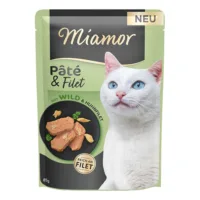 MIAMOR Pate & Filet Dziczyzna i filet z kurczaka 85g Mokra karma dla kota
