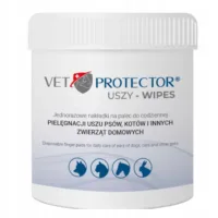 VET PROTECTOR Ear Wipes Chusteczki do Czyszczenia Uszu dla Ps贸w i Kot贸w