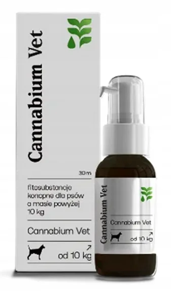 Cannabium Vet CBD Fitosubstancje konopne dla psa od 10 kg 30 ml