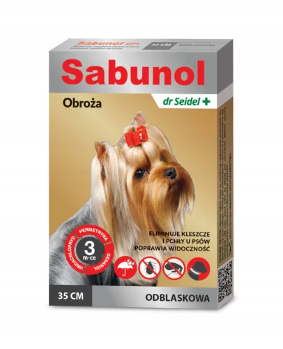 SABUNOL OBROŻA ODBLASKOWA 35 CM P/PCHŁOM I KLESZCZOM