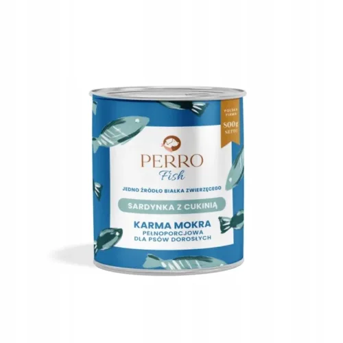 PERRO Fish Sardynka z cukinią 800g monobiałkowa karma mokra dla psów dorosłych