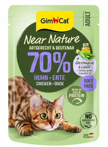 GIMCAT Near Nature Kurczak Kaczka 85g mokra karma dla kota