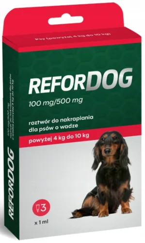 Refordog 100 mg/500 mg krople dla psów o wadze >4–10 kg