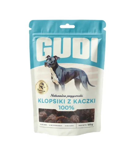 GUDI Klopsiki Kaczka 100g naturalne przysmaki dla psa