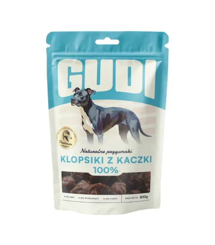 GUDI Klopsiki Kaczka 500g naturalne przysmaki dla psa